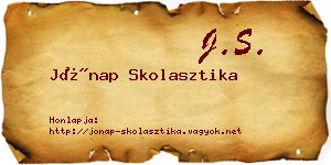 Jónap Skolasztika névjegykártya